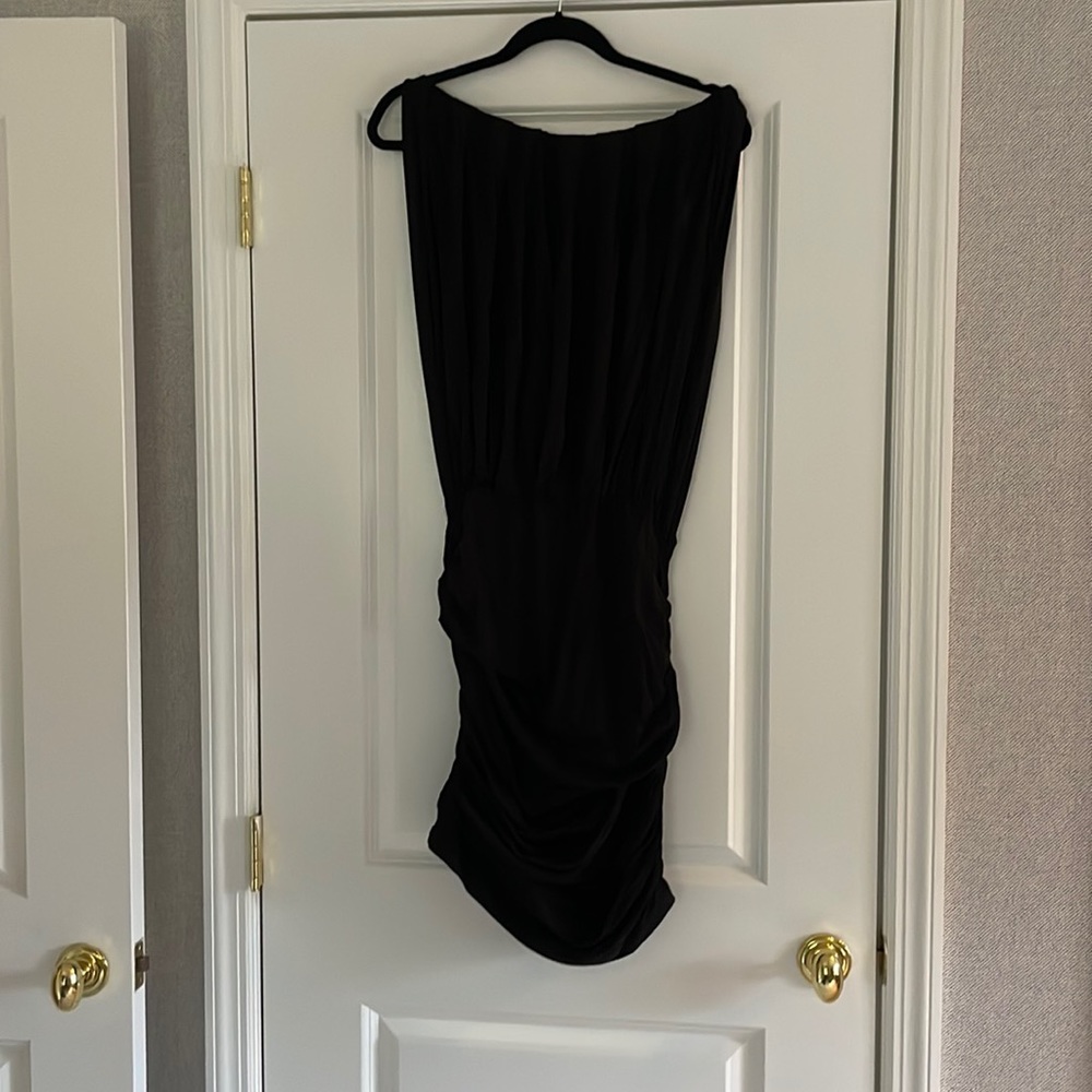 Max Studio stretch black body dress